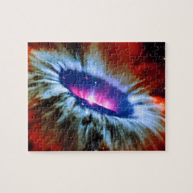 Cosmic red blue and pink explosion in the cosmos jigsaw puzzle (Horizontal)