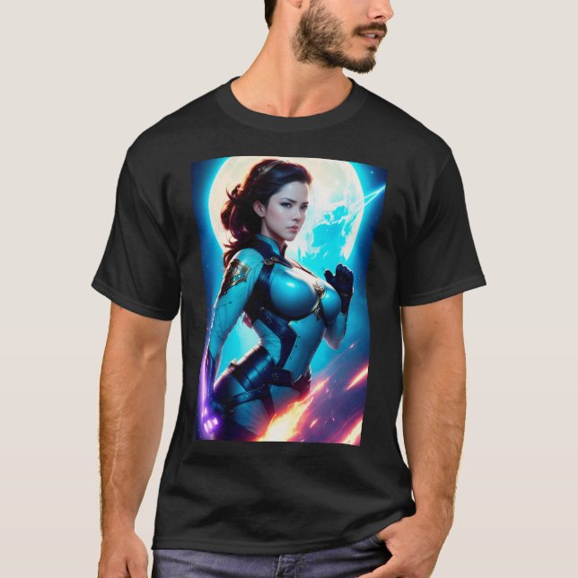Cosmic Retro 50's Sci-Fi Nova Space Ranger T-Shirt (Front)