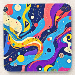 Cosmic Rhythm Art Coaster