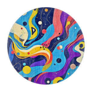 Cosmic Rhythm Art Cutting Board