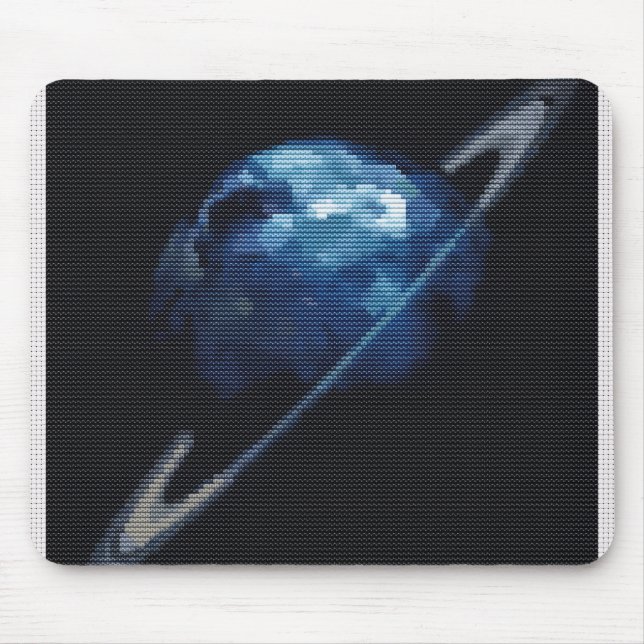 Cosmic Ringed Planet Mouse Pad (Front)
