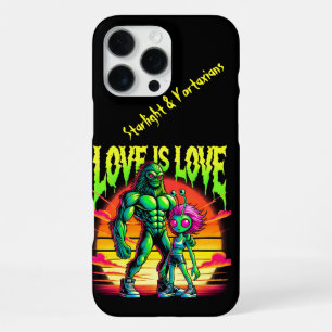Cosmic Romance Between Alien Figures iPhone 16 Pro Max Case