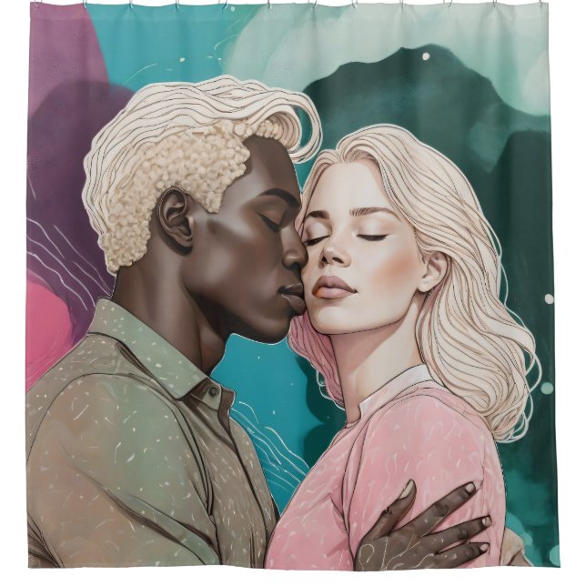 Cosmic Romance Shower Curtain (Front)