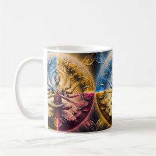Cosmic Sacred Geometry God Mandala Mug   Multi Arm
