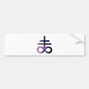 Cosmic Satanic Cross Bumper Sticker