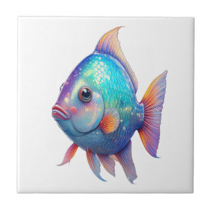 Cosmic Scales Fish Ceramic Tile