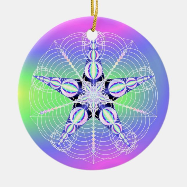 Cosmic Seed RePHIning Ceramic Ornament (Front)