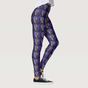 Cosmic Sentinel: Meerkat Under the Full Moon Leggings