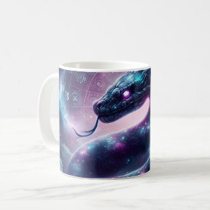 Cosmic Serpent Zodiac Galaxy Astrology Coffee Mug