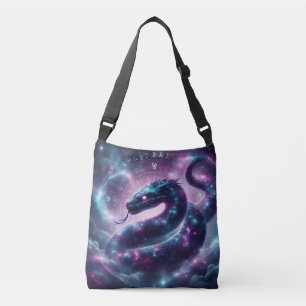 Cosmic Serpent Zodiac Galaxy Astrology Crossbody Bag