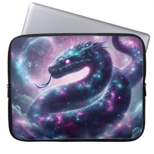 Cosmic Serpent Zodiac Galaxy Astrology Laptop Sleeve