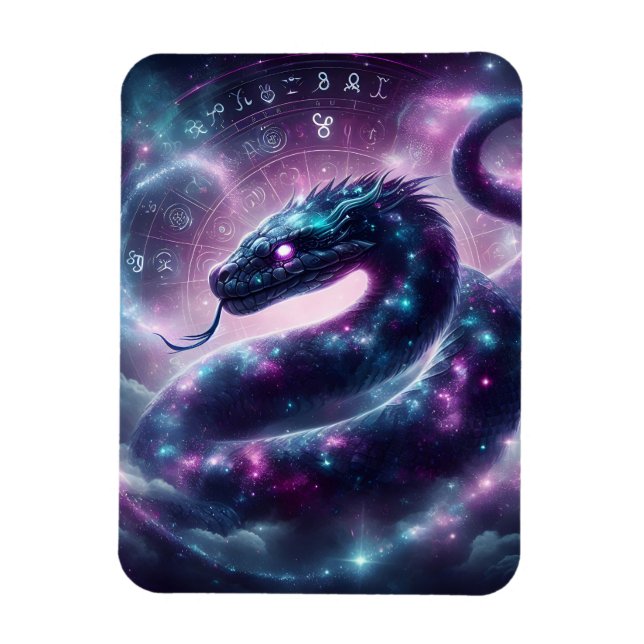 Cosmic Serpent Zodiac Galaxy Astrology Magnet (Vertical)