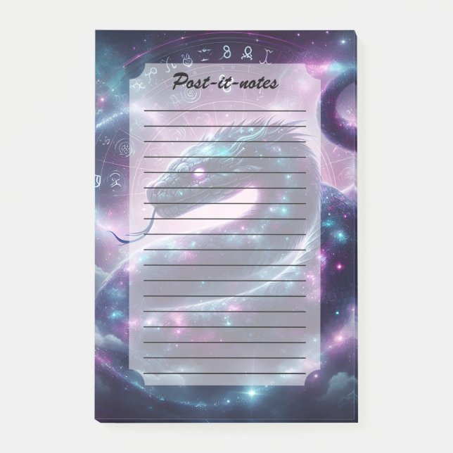 Cosmic Serpent Zodiac Galaxy Astrology Post-it Notes (Front)