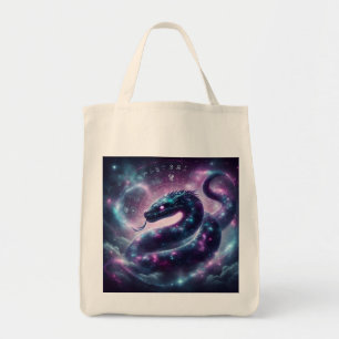 Cosmic Serpent Zodiac Galaxy Astrology Tote Bag