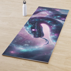 Cosmic Serpent Zodiac Galaxy Astrology Yoga Mat