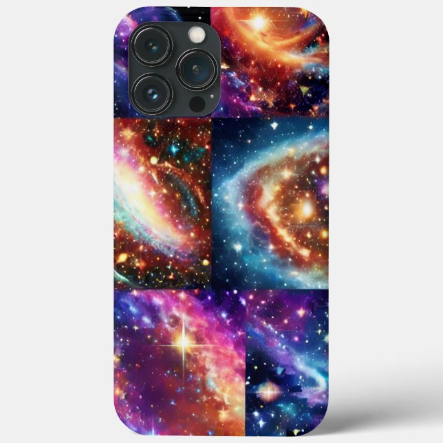 Cosmic shiny gold pink sky outerspace fun collage Case-Mate iPhone case (Back)