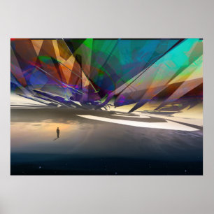 Cosmic shores of the subconscious - visionary art poster