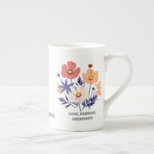 Cosmic Sip Bone China Mug of Love & Passion 