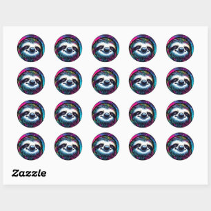 Cosmic Sloth Classic Round Sticker