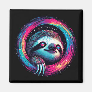 Cosmic Sloth Galaxy Art Magnet