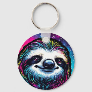 Cosmic Sloth Key Ring