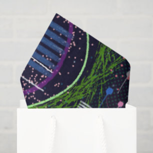 Cosmic Snow Storm: Abstract Maximalism Art Tissue Paper