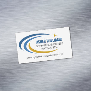 Cosmic Software Engineer Computer IT QR Code Magnetic Business Card