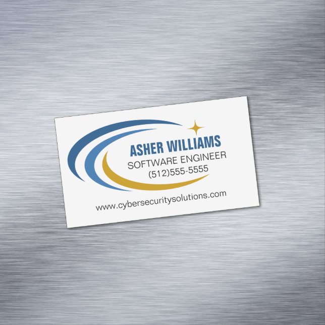 Cosmic Software Engineer Computer Technology Magnetic Business Card (In Situ)