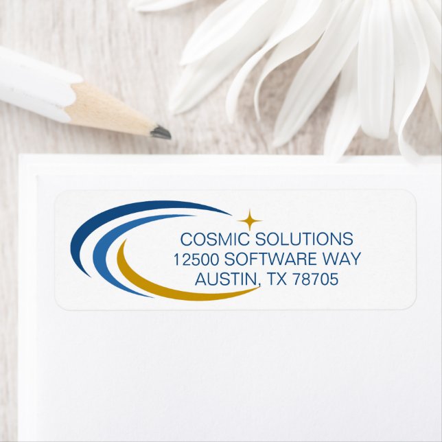 Cosmic Software Engineer Computer Technology Return Address Label (Insitu)