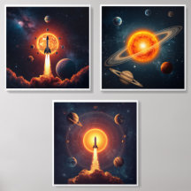 Cosmic Solar System Wall Art