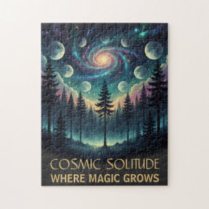 Cosmic Solitude Galaxy Forest • Moon Phases Jigsaw Puzzle