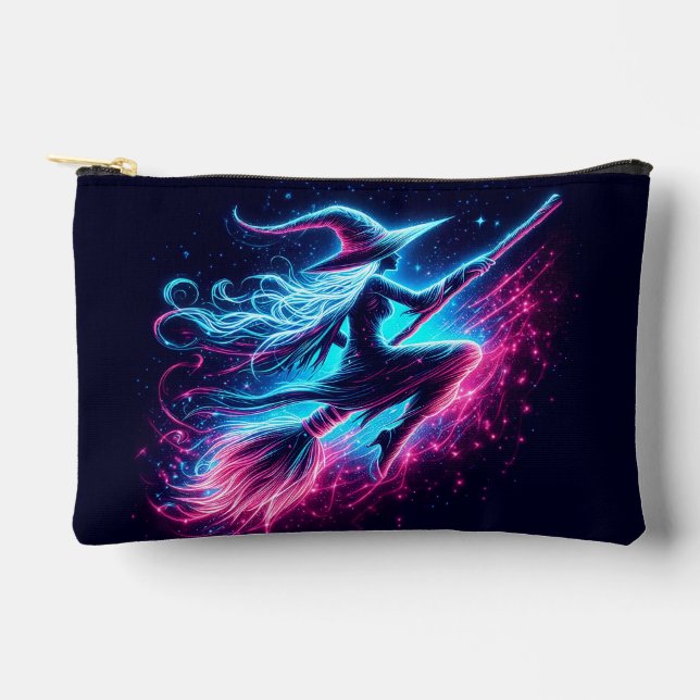 Cosmic Sorcerer: A Journey Through Starlit Myster Accessory Pouch (Front)