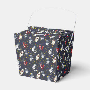 Cosmic space man fox cat stars pattern favour box