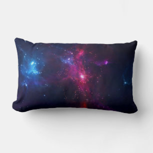 Cosmic Space Stars and Nebula Lumbar Cushion