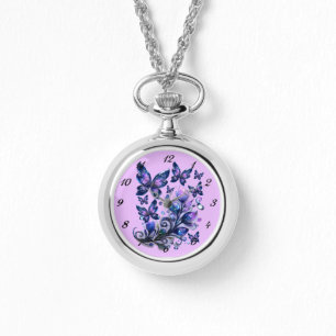 Cosmic Sparkle Butterflies Pink Watch