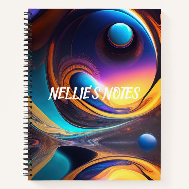 Cosmic Spheres and Curves Notebook (Front)