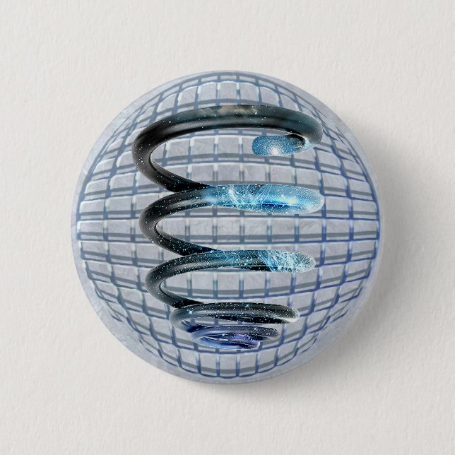 Cosmic Spiral 6 Cm Round Badge (Front)