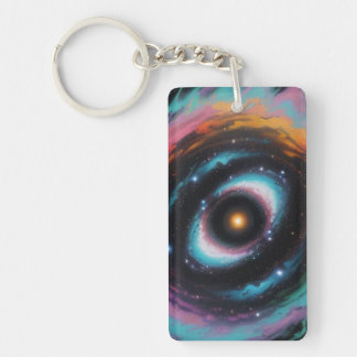 Cosmic Spiral Galaxy  Key Ring