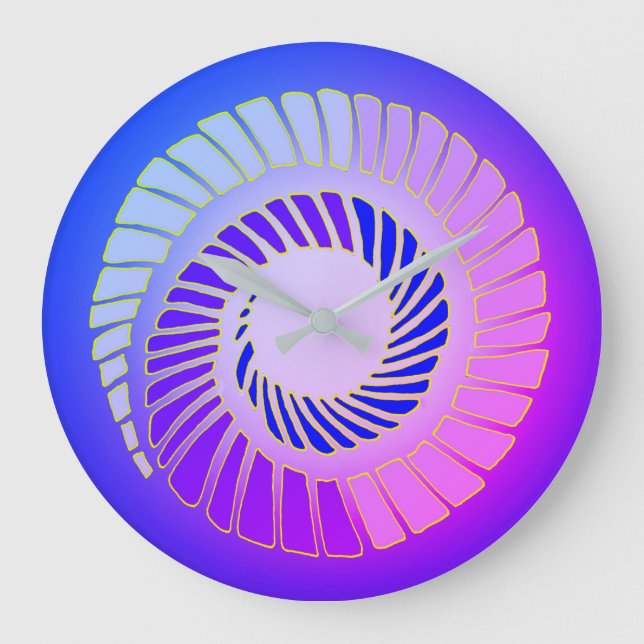 Cosmic Spiral Wall Clock (Front)