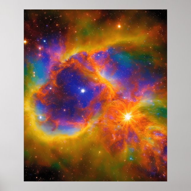 Cosmic Star Galaxy Poster (Front)