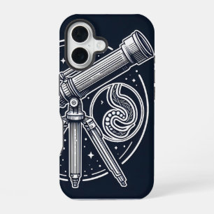 Cosmic Stargazer Vintage Telescope Art Phone Case