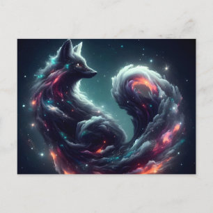 Cosmic Starlight Fox Spirit Fantasy Animal Announcement Postcard
