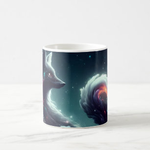 Cosmic Starlight Fox Spirit Fantasy Animal Coffee Mug