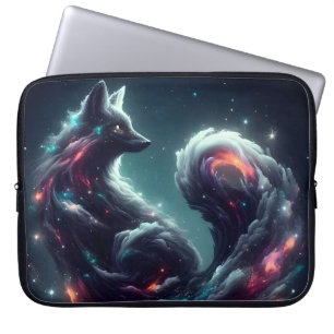 Cosmic Starlight Fox Spirit Fantasy Animal Laptop Sleeve