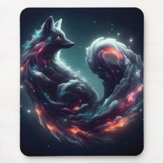 Cosmic Starlight Fox Spirit Fantasy Animal Mouse Pad
