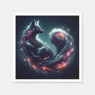 Cosmic Starlight Fox Spirit Fantasy Animal Napkin