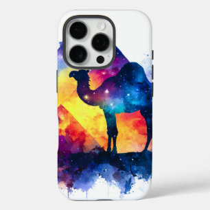 Cosmic Starry Night Egyptian Camel Landscape iPhone 16 Pro Case