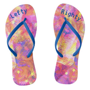 Cosmic Stars in a galaxy of pink blue orange reds Thongs