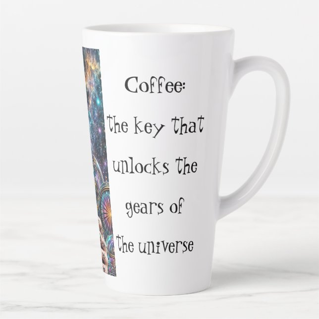 "Cosmic Steampunk Latte Mug (Right)