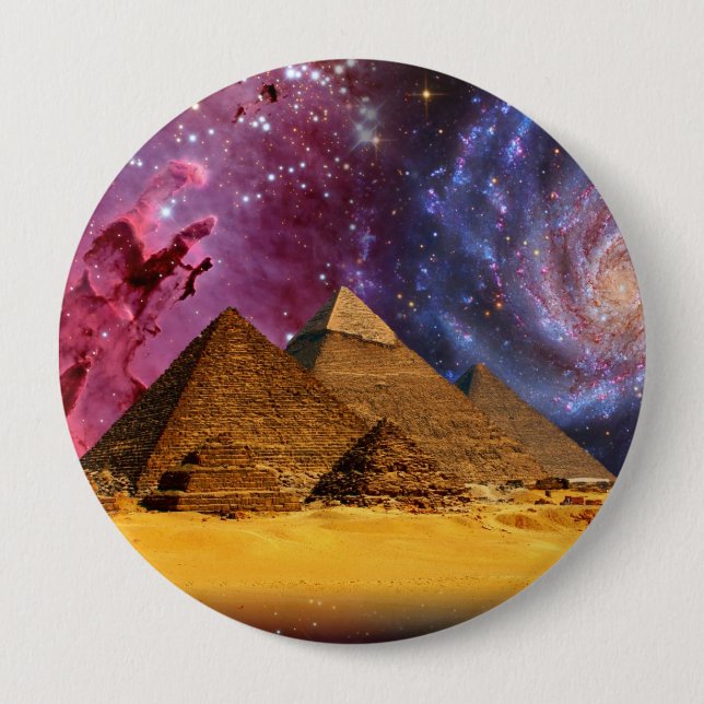 cosmic storm above egypt 10 cm round badge (Front)